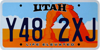 UT license plate Y482XJ