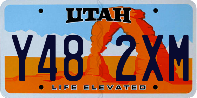 UT license plate Y482XM