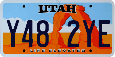 UT license plate Y482YE