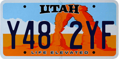 UT license plate Y482YF