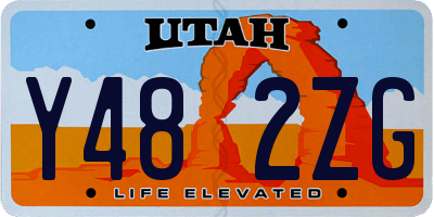 UT license plate Y482ZG
