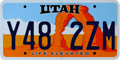 UT license plate Y482ZM