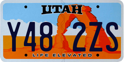 UT license plate Y482ZS