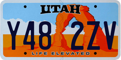 UT license plate Y482ZV