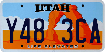 UT license plate Y483CA