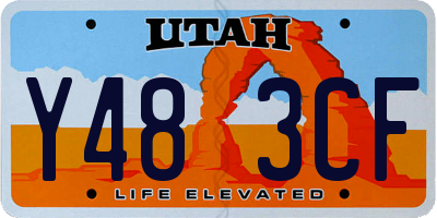 UT license plate Y483CF