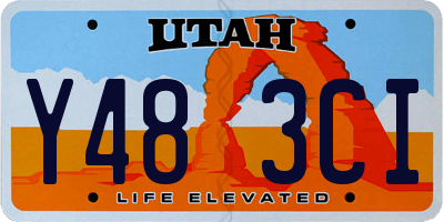 UT license plate Y483CI