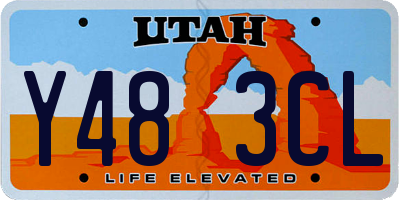 UT license plate Y483CL