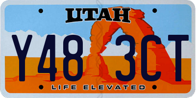 UT license plate Y483CT