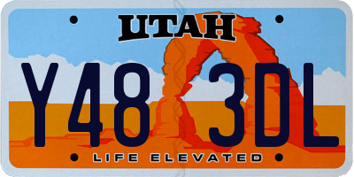 UT license plate Y483DL