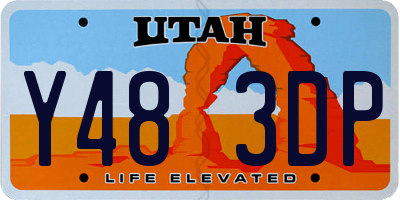 UT license plate Y483DP