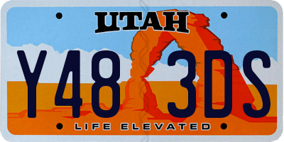 UT license plate Y483DS