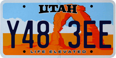UT license plate Y483EE