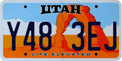 UT license plate Y483EJ
