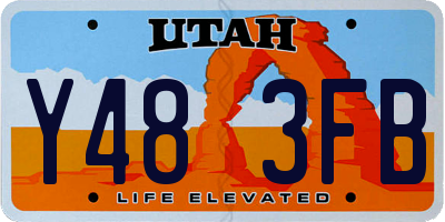 UT license plate Y483FB