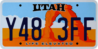 UT license plate Y483FF