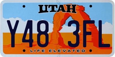 UT license plate Y483FL