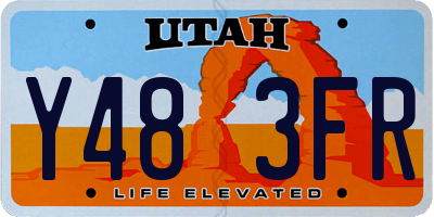 UT license plate Y483FR