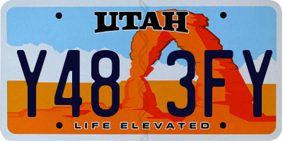 UT license plate Y483FY