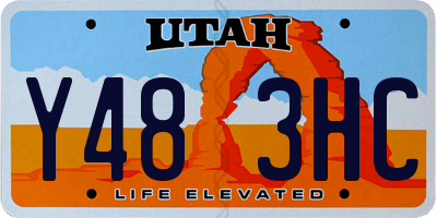 UT license plate Y483HC