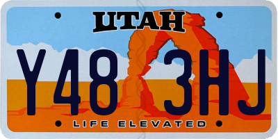 UT license plate Y483HJ