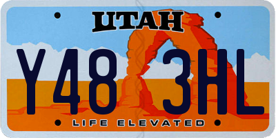 UT license plate Y483HL
