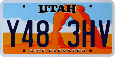 UT license plate Y483HV