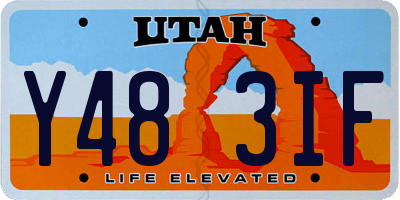 UT license plate Y483IF