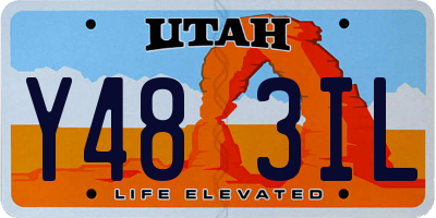 UT license plate Y483IL