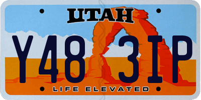 UT license plate Y483IP