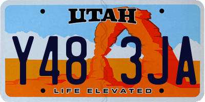 UT license plate Y483JA