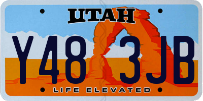 UT license plate Y483JB