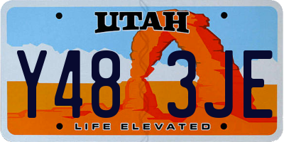 UT license plate Y483JE