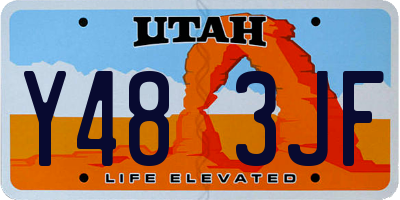 UT license plate Y483JF