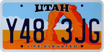 UT license plate Y483JG