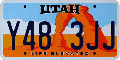UT license plate Y483JJ