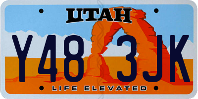 UT license plate Y483JK