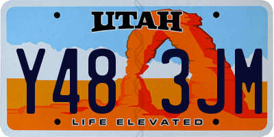 UT license plate Y483JM