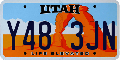 UT license plate Y483JN