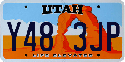 UT license plate Y483JP