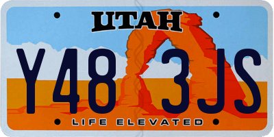 UT license plate Y483JS