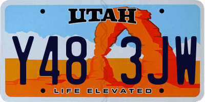 UT license plate Y483JW
