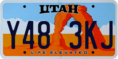 UT license plate Y483KJ