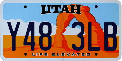 UT license plate Y483LB