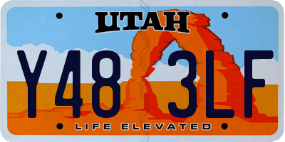 UT license plate Y483LF