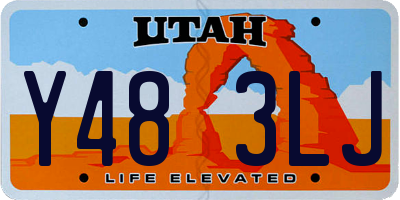 UT license plate Y483LJ