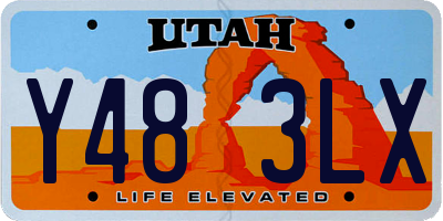 UT license plate Y483LX
