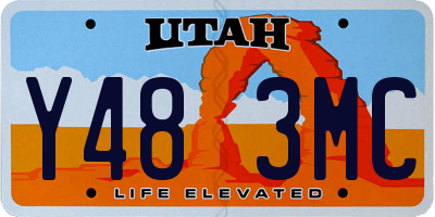 UT license plate Y483MC