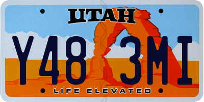 UT license plate Y483MI