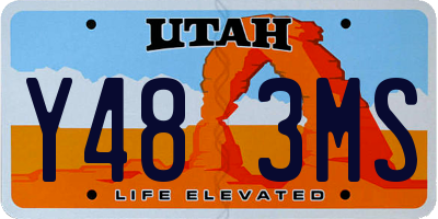 UT license plate Y483MS
